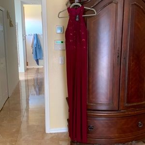 NW burgundy jumpsuit